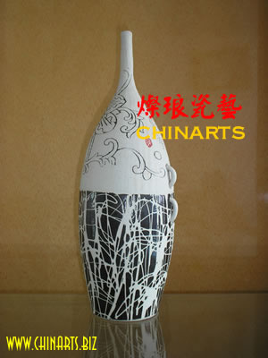 现代陶艺装饰瓶