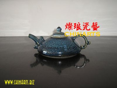 窑变釉茶壶
