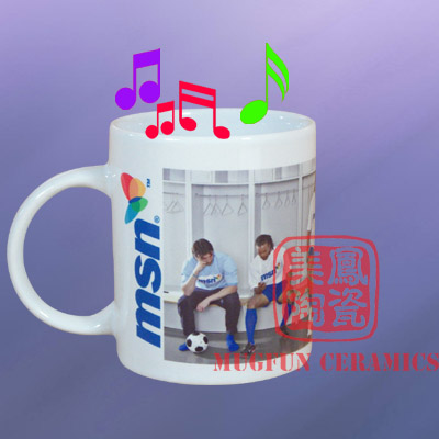 11OZ音乐杯供应各种杯子,有音乐杯,咖啡杯,马克杯,夜光杯,广告杯