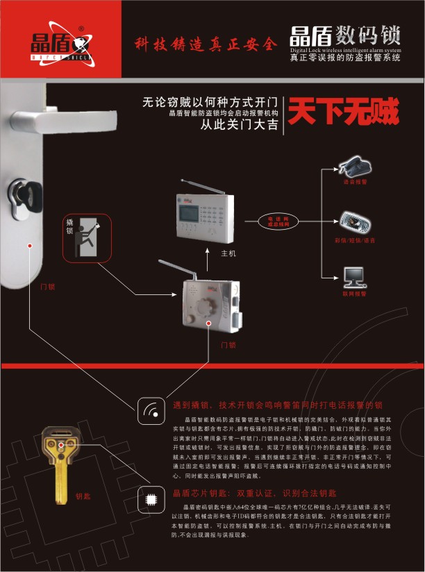 多功能型智能报警锁 JD-X202