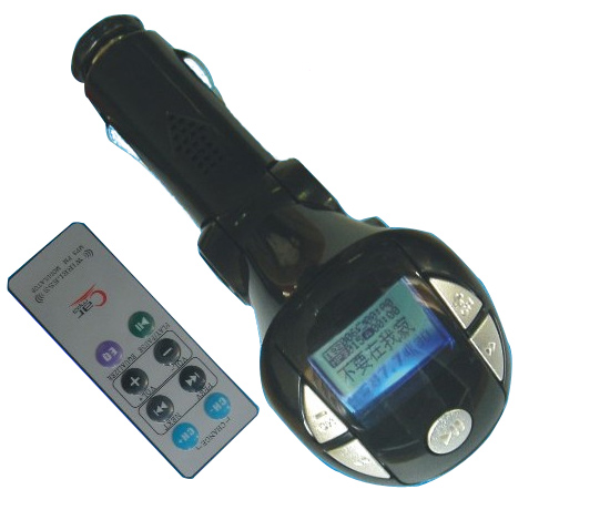 车载MP3 中性，1G内存，数字遥控，彩屏，歌词同步，可做发射器