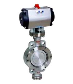 Hard Seated Pneumatic Actuator Butterfly Valve