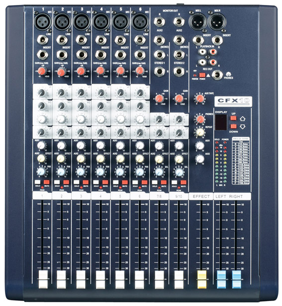 HOMY豪麦带16位DSP效果器10路调音台CFX10