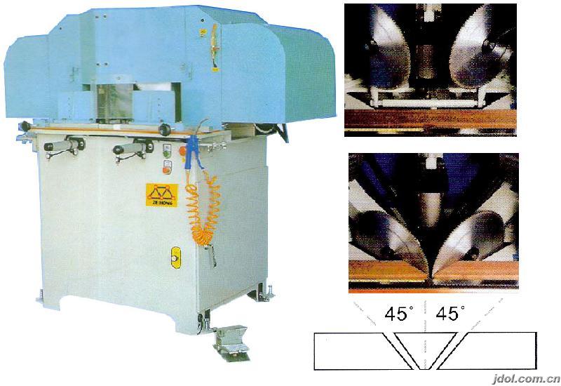 45度角双刀铝型材切割机