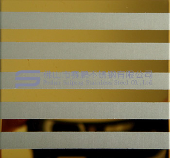 佛山金黄色条形蚀刻板，201、304彩色不锈钢