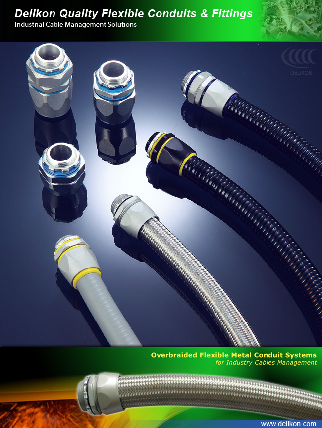 Flexible conduit for machine cable management