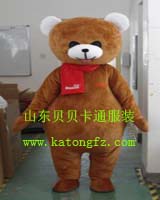 厂家批发山东青岛贝贝卡通服装道具卡通表演服棕熊