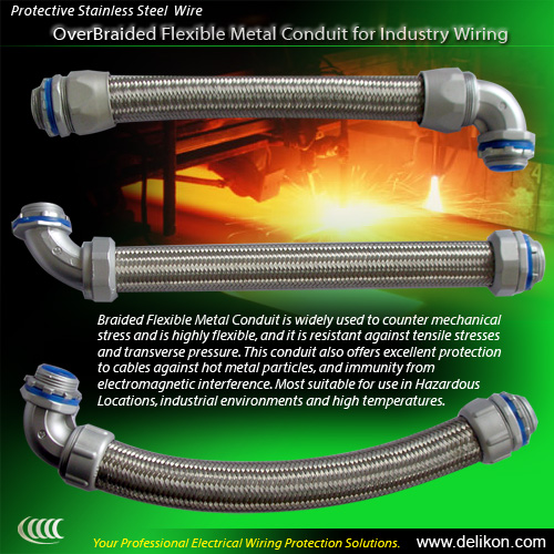 Delikon overbraided flexible steel conduit systems