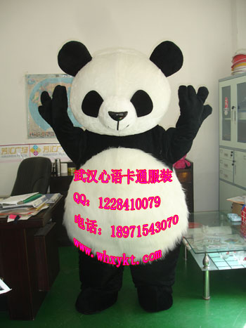 厂价出售武汉心语卡通服装,南昌表演人偶服饰,毛绒卡通大熊猫