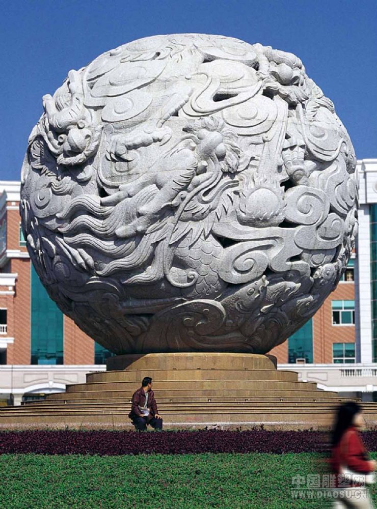 球雕石雕球，车止球，龙球石球，龙凤球广场石雕等城市景观文化广场石雕
