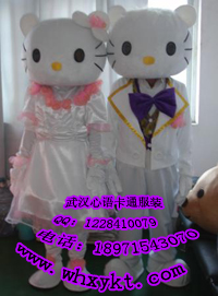 低价出售武汉心语卡通服装,庆典人偶服饰,婚礼KT猫