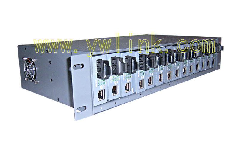 14槽光纤收发器机架-双电源