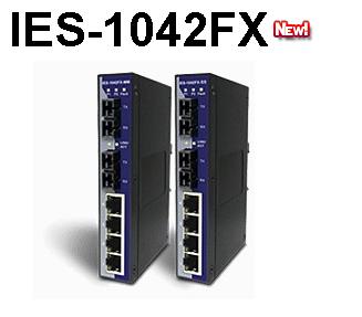 工业级轻薄型非管理级网络交换机 IES-1042FX/1041FX