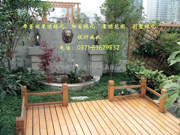 河南屋顶绿化 郑州楼顶花园设计 郑州屋顶绿化设计施工，郑州屋顶绿化