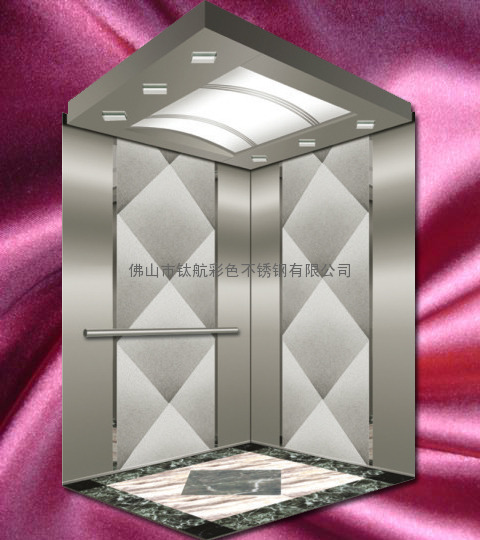 供应不锈钢电梯装饰板，镜面不锈钢蚀刻菱形纹