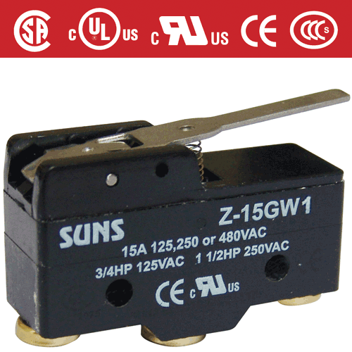 Z-15Gw1 微动开关 （通过UL CCC CE CSA认证） SUNS美国三实