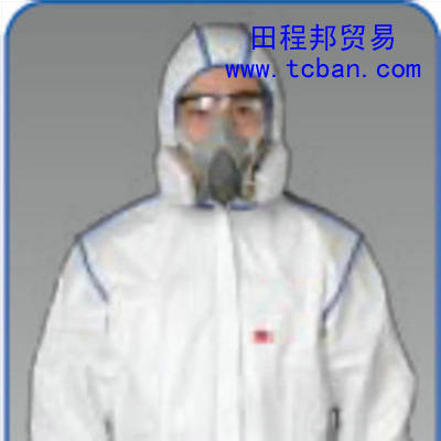 3M 4640白色带帽连体防护服