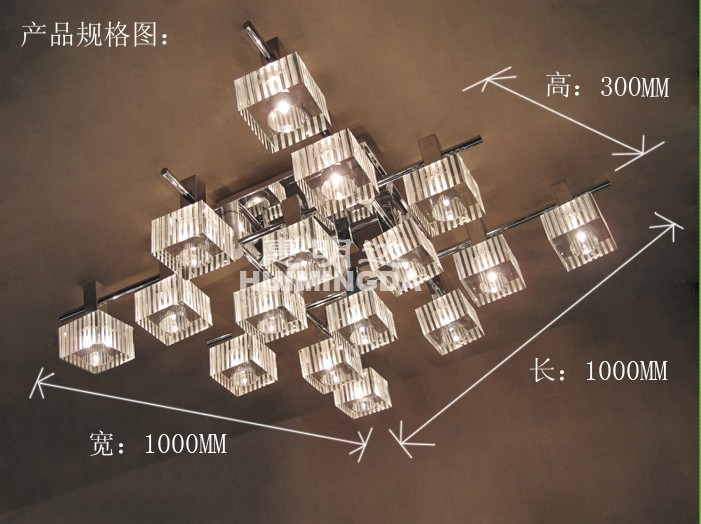【淘品牌 惠明达】条纹水晶客厅吸顶灯 16头超大豪华 灯饰灯具