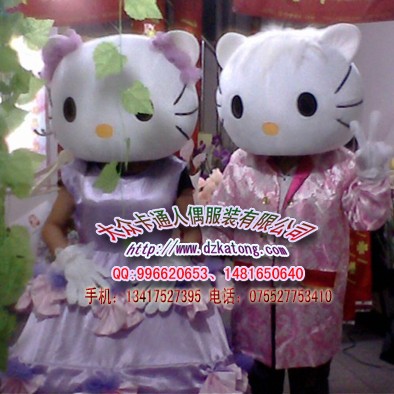 广东大众卡通人偶服装公司长期优惠出售卡通服装，卡通功夫猫服装