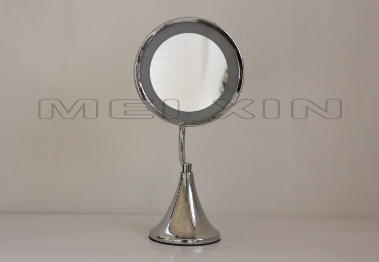 7寸镜 台式带灯镜 单面塑胶镜 美容镜 女性必备