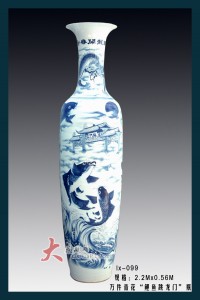 景德镇陶瓷花瓶鲤鱼跳龙门花瓶