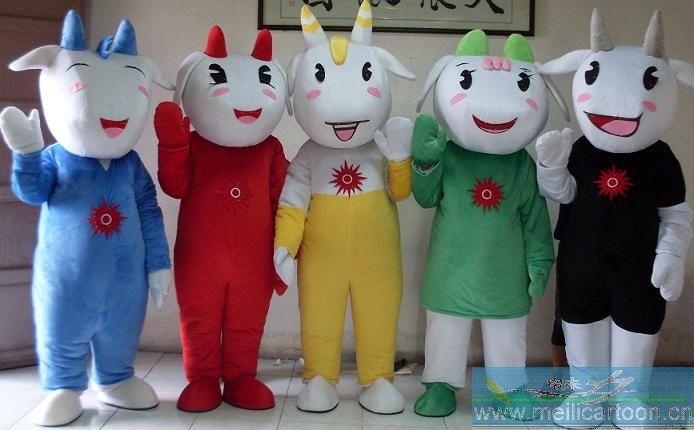 供应广州亚运五羊|卡通人偶|卡通表演服装|卡通演出服装