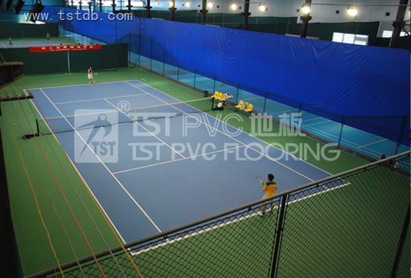 TST网球地板、网球地胶、网球运动地板、网球塑胶运动地板、网球PVC运动地板