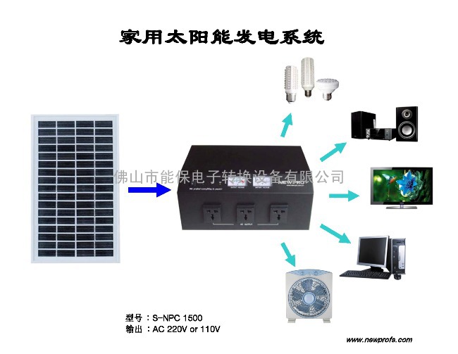 &quot;能宝&quot;家用22OV太阳能发电系统(S-NPC1500)