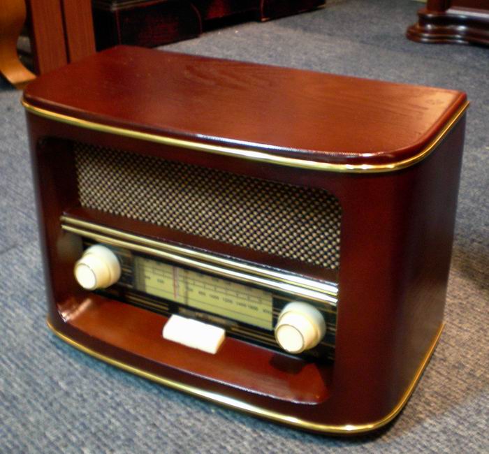 梵音新款 咖啡色 复古实木收音机 双波段立体声台式 超靓