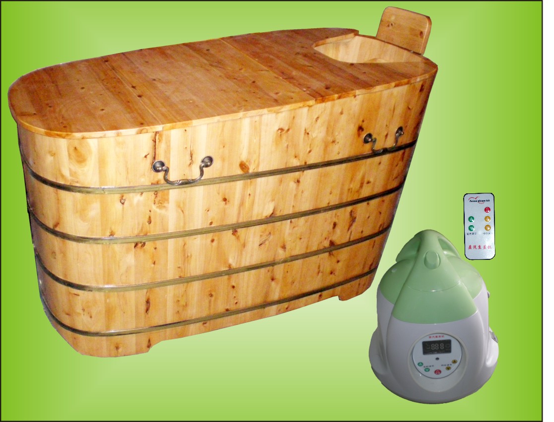 1.3米香柏木熏蒸沐浴两用桶|沐浴桶|足疗桶|足疗机|熏蒸机