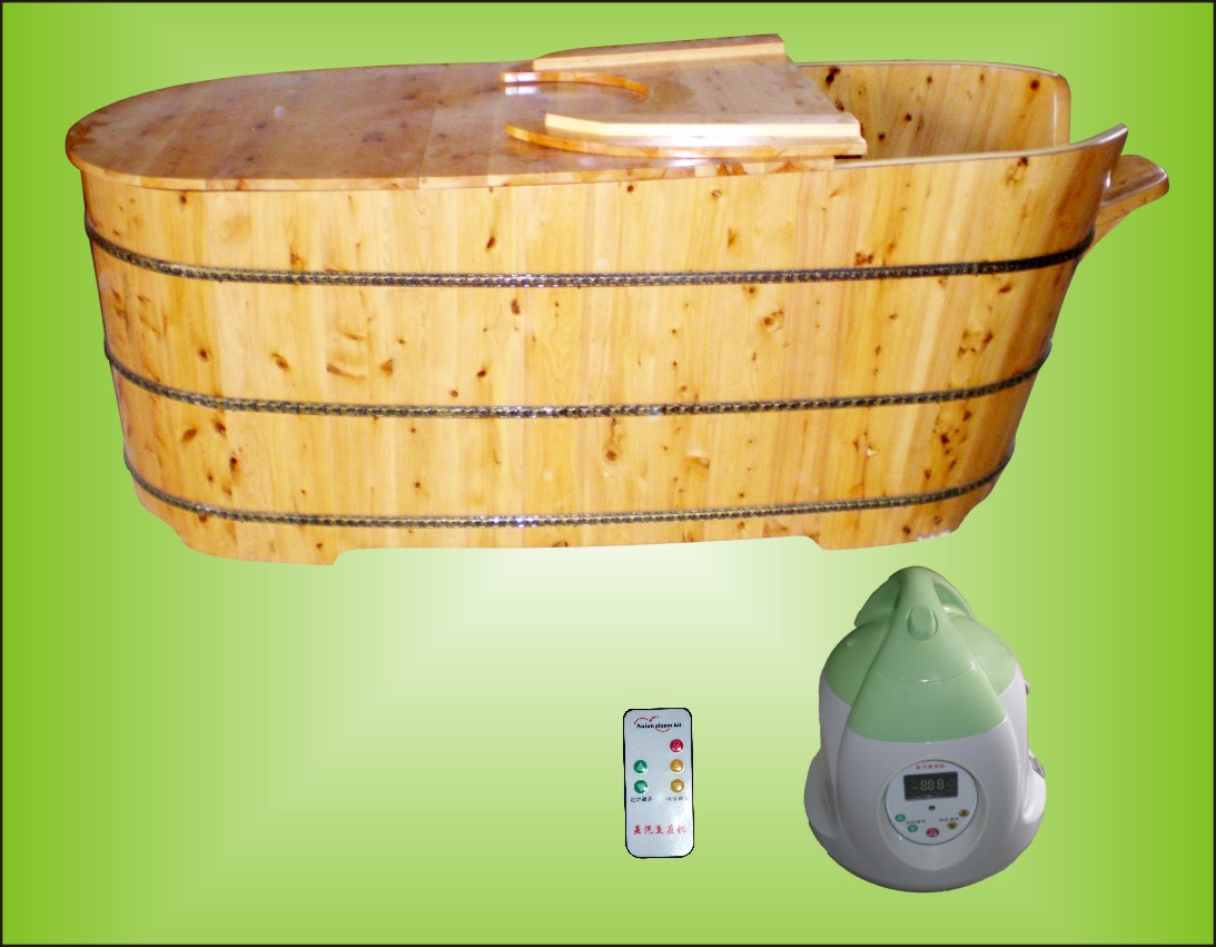 1.7米香柏木熏蒸沐浴两用桶|沐浴桶|熏蒸箱|沐足桶
