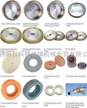 GLASS MACHINERY PARTS &amp; TOOLS