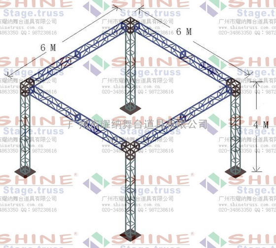 LED架，音响架，车展架，四方灯架，四方桁架，展览铝架