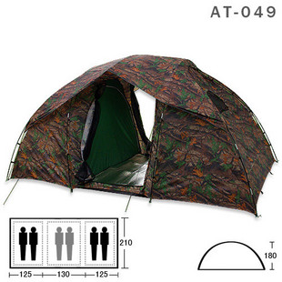 云水遥户外 多人帐篷 两室一厅帐篷 森林迷彩帐篷 野营帐篷