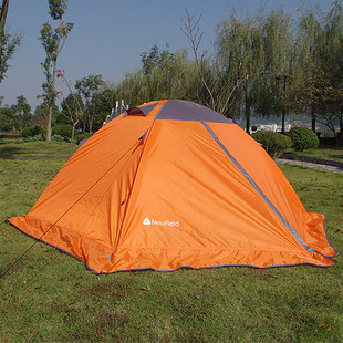 双人双层户外铝杆帐篷 专业登山野营帐篷 防大雨帐篷 买一送一