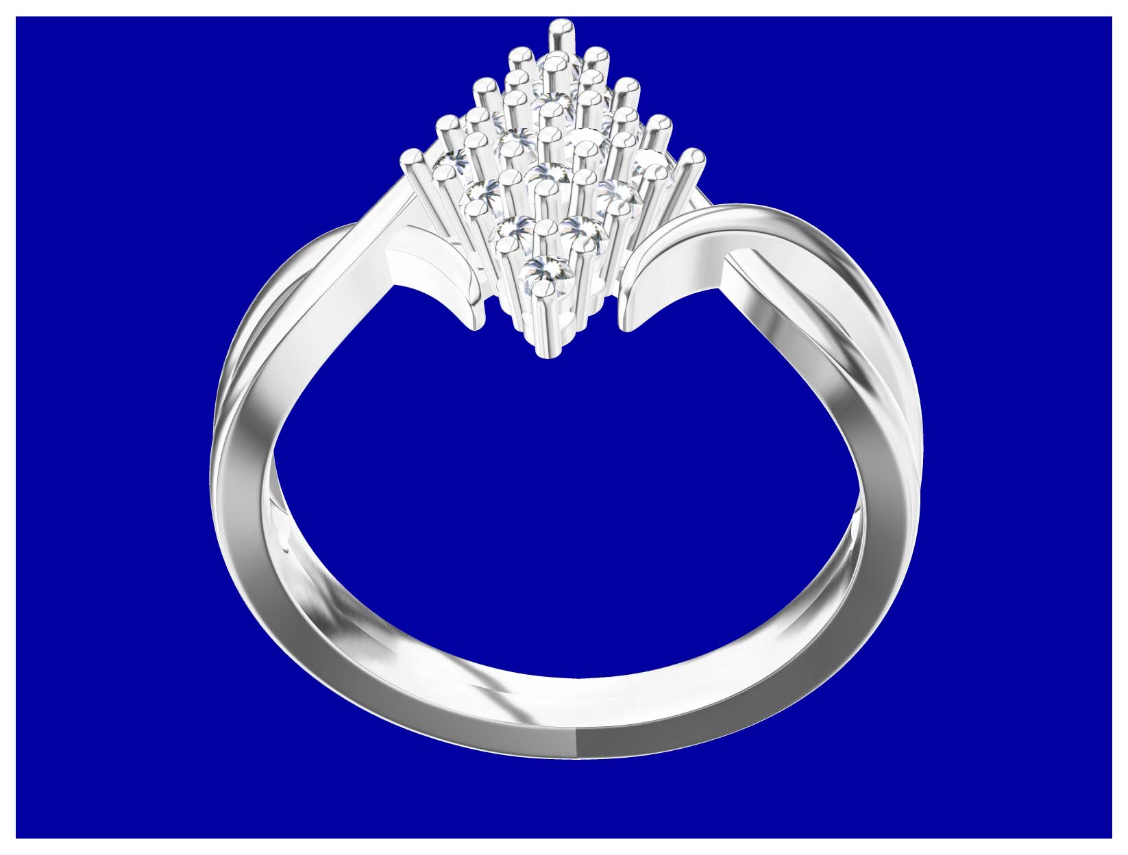 Rectangle diamond ring models