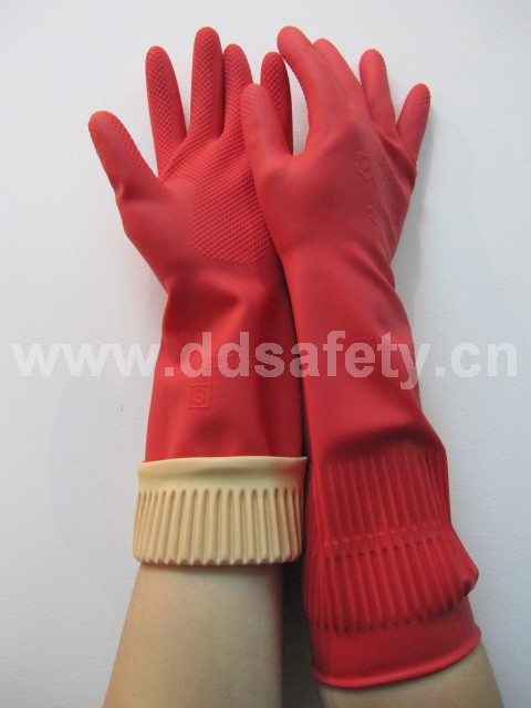 红色乳胶家用手套