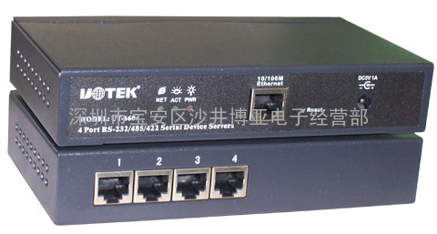 UT-6604 10/100M TCP/IP四口RS-232/485/422串口服务器