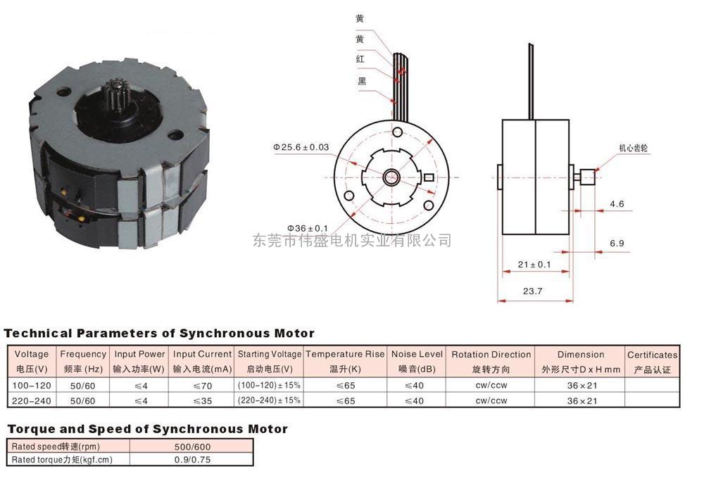 36SM21双向可控永磁同步电机