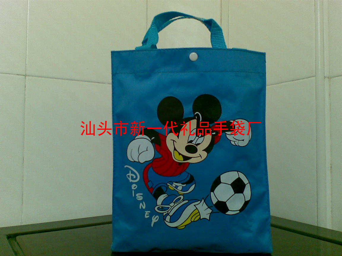广东汕头厂家生产手提袋 广告礼品卡通印刷手提包 定做生产学生印刷LOGO广告礼品环保手提包