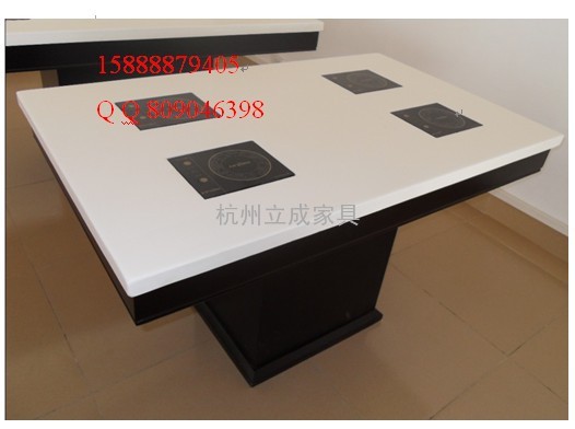 杭州火锅桌椅，大理石火锅桌椅，电动火锅桌椅
