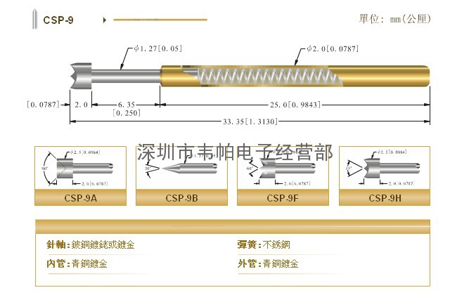 台湾CCP中国探针CSP-9