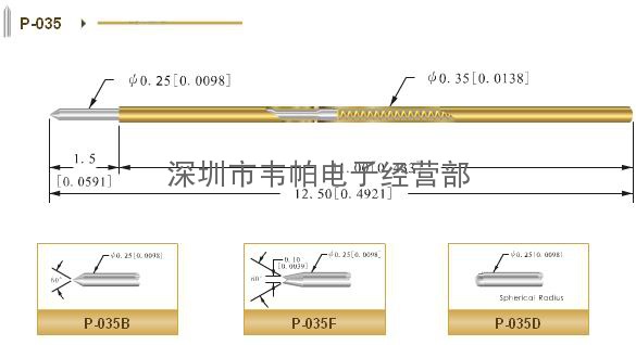 P-035中探CCP测试针