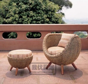 圆藤椅,圆形藤椅,休闲椅,印尼天然藤家具