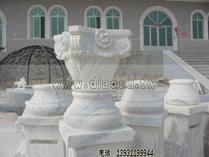 供应石雕雕刻,罗马柱,龙柱,室内装饰品花盆柱,柱子