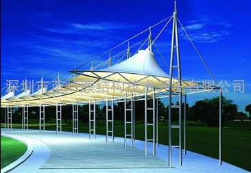 著名膜结构公司蓝岭公司专业承接全国各地高尔夫球发球台膜结构工程