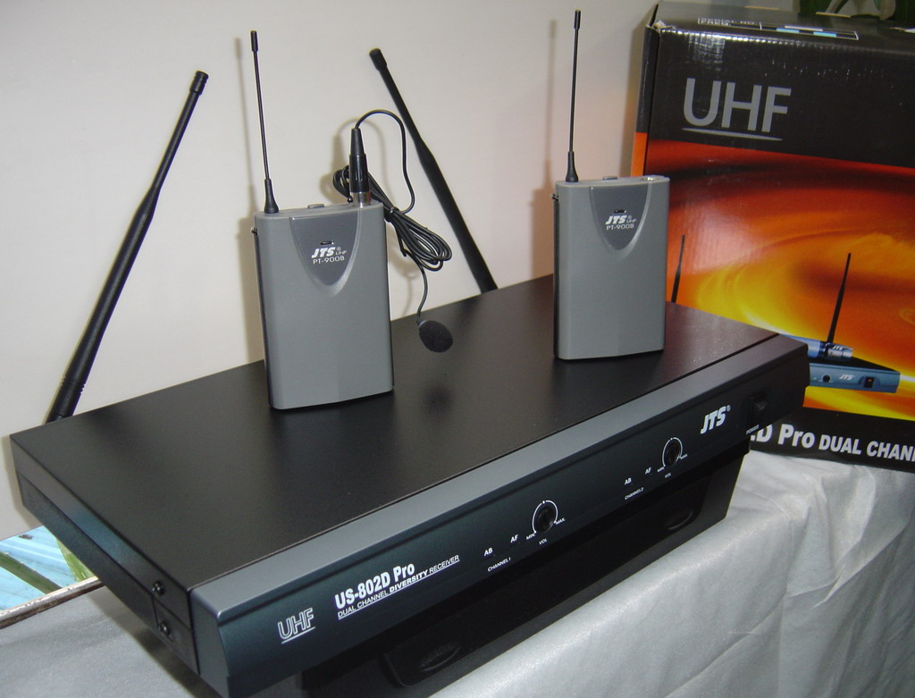 JTS无线 UHF PLL领夹双咪US-802D/PT-900B+CM-501