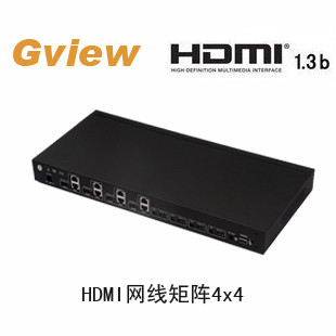 HDMI网线矩阵器/切换器/分配器 HDMI四进四出 4进4出 1080P 40米