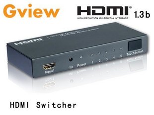 景为 GH501U HDMI切换器1.3b 五进一出 HDMI 切换器 5进1出