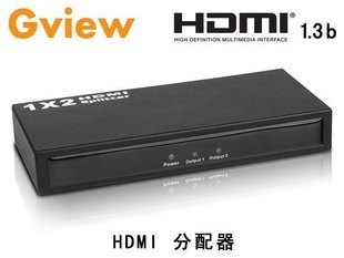 景为 GH102 HDMI分配器1.3b HDMI分配器 一进二出 一分二 1进2出